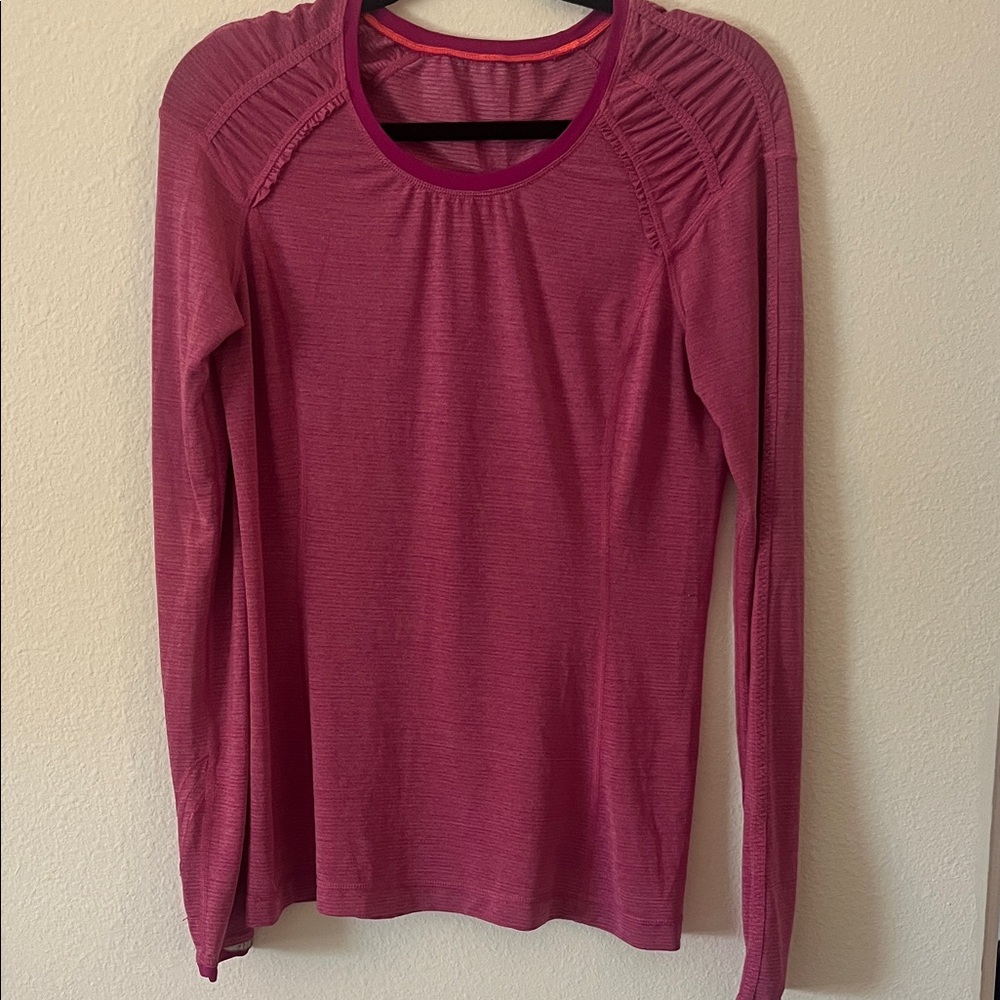 lululemon athletica Long Sleeve Top in Berry Sz 8
